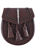 Bolso kilt hecho de cuero Sporra, Marrón o Negro 1212700700 - Espadas y Más