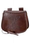 Imagen de Bolso para cinturón en relieve Thorshammer, cuero parte de nuestra colección en Espadas y más, sitio oficial. Esta imagen describe  bolsa