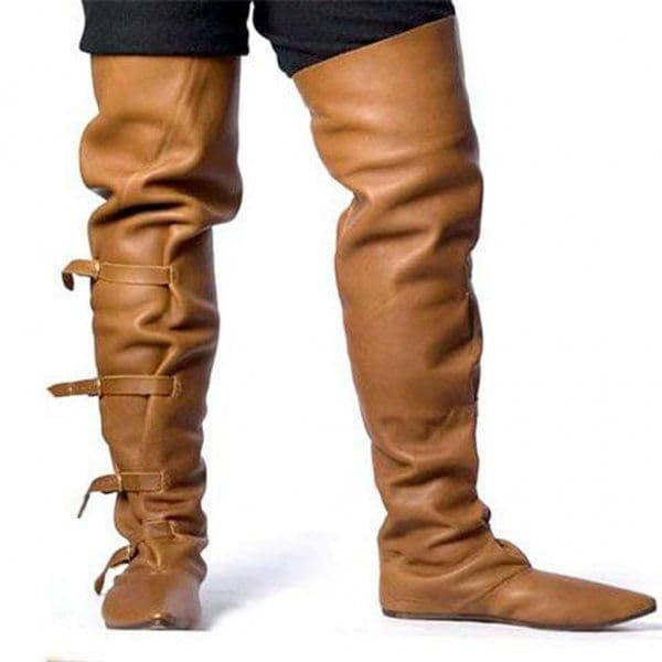 Botas altas caballería Cuero Marrón