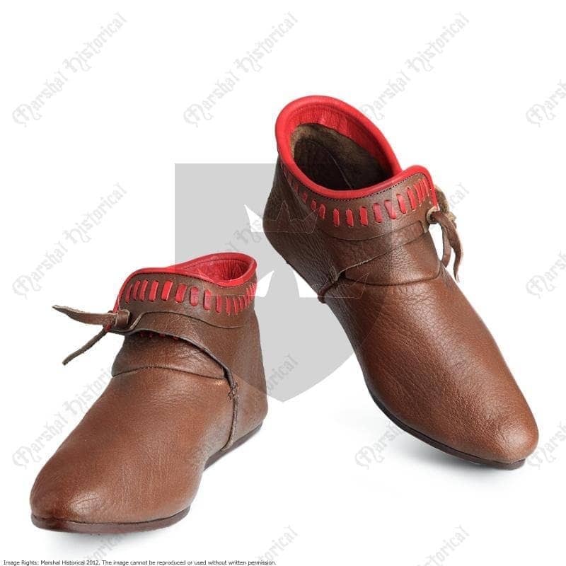 Botín decorado, Cuero Marrón - Espadas y Más