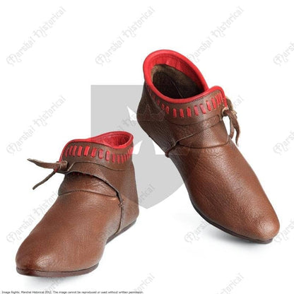 Botín decorado, Cuero Marrón - Espadas y Más