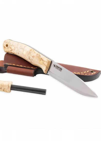 Cuchillo forestal sueco No.10, Maser Birch + Fire Steel CA-13124 - Espadas y Más