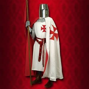 Capa Caballero Templario - Forro Rojo 100938 - Espadas y Más
