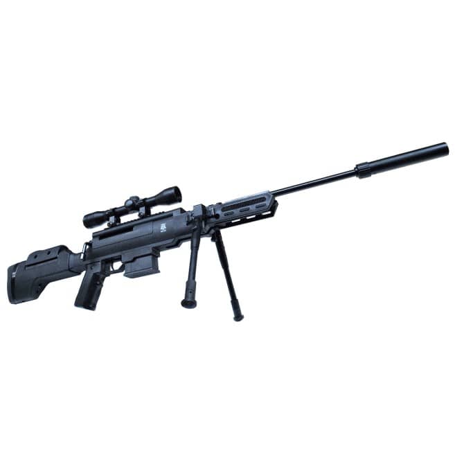 Carabina Rifle Sniper Black Ops 4.5 mm con visor - Espadas y Más