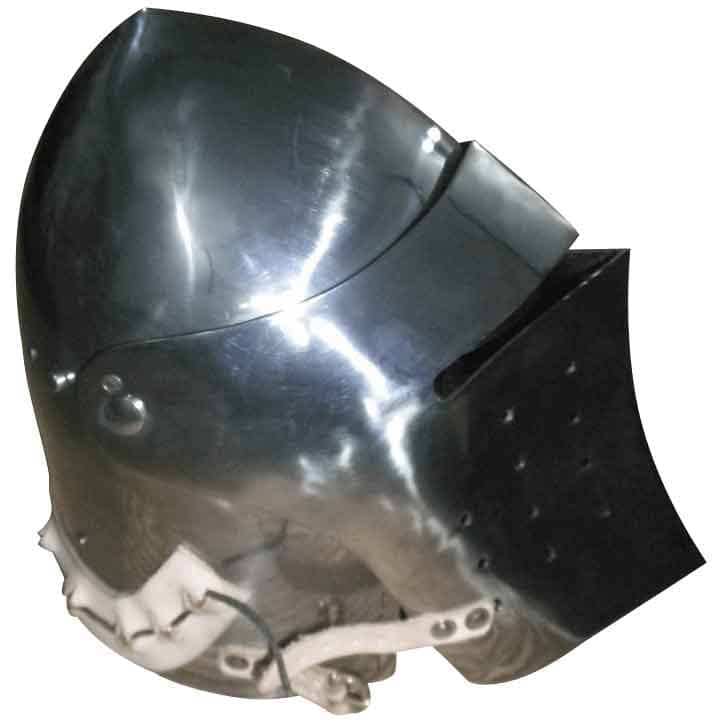 Casco Bacinete con visor - 2,5mm - Versión de Batalla Medieval - Espadas y Más