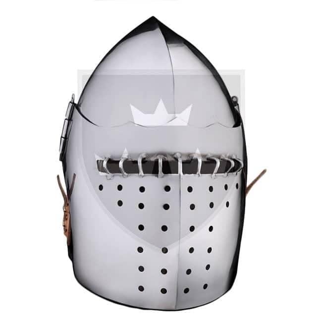 Casco Bacinete de batalla 1 - acero 2mm - Espadas y Más