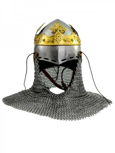 Casco Robert Bruce, campana de lavabo medieval con fuente, acero de 1,6 mm 1716181600 - Espadas y Más