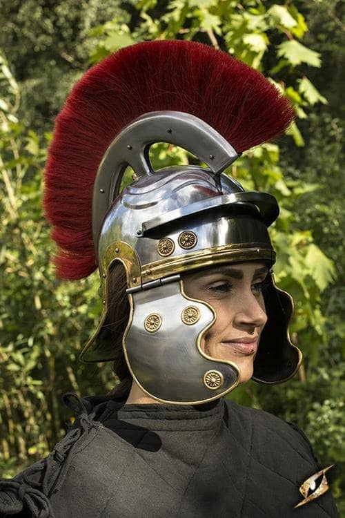 Casco trooper romano con pluma roja 20012250 - Espadas y Más
