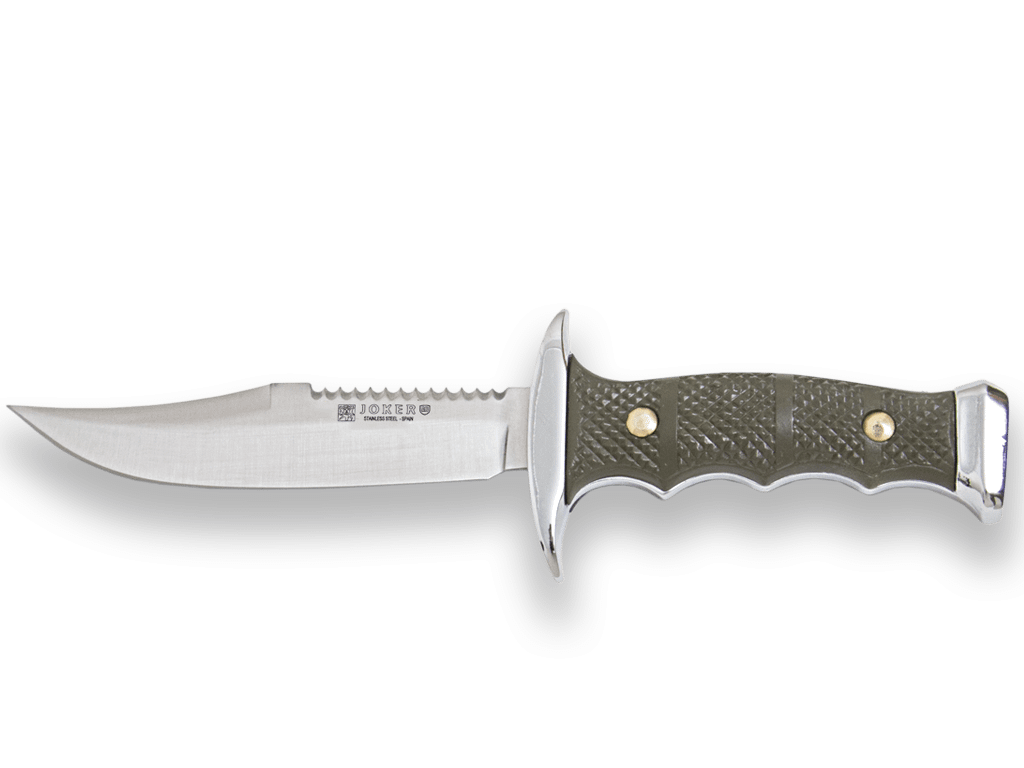 CUCHILLO CANGURO CON PUÑO ZAMAK-ABS HOJAS INOX DE 21CM Y 11CM Y FUNDA CAMUFLAJE CF93 - Espadas y Más