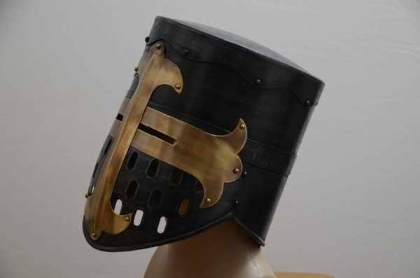 CH3831 casco templario caballero negro - Espadas y Más