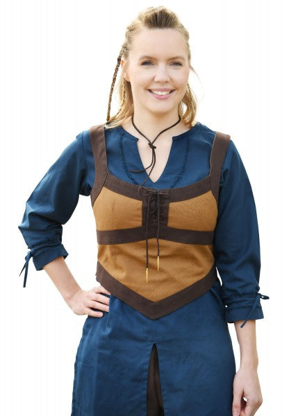 Chaleco Medieval Bodice Kenna, marrón  1280023930 - Espadas y Más