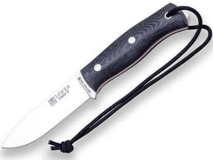 CUCHILLO BUSHCRAFT Y SUPERVIVENCIA JOKER EMBER FLAT MANGO DE MICARTA CANVAS NEGRA CM123-P - Espadas y Más