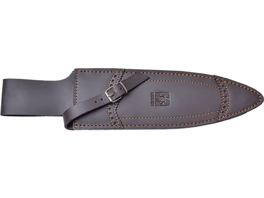 Imagen de Cuchillo De Remate Joker Verraco Con Puño De Ciervo Y Hoja De Doble Filo De 26 Cm. Funda De Cuero CN42 parte de nuestra colección en Espadas y más, sitio oficial.