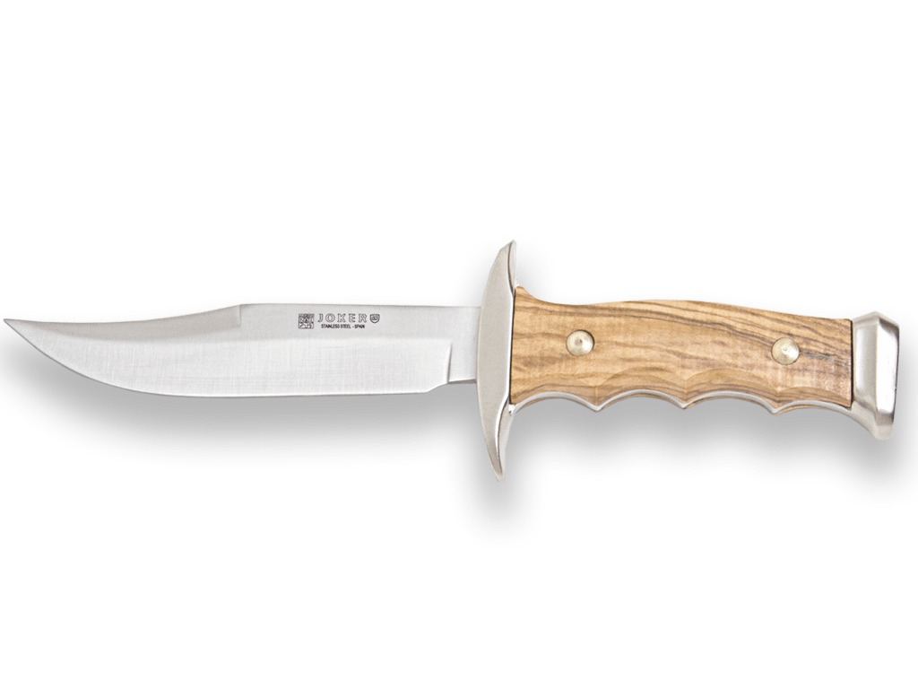 CUCHILLO CANGURO CON PUÑO ZAMAK-ABS HOJAS INOX DE 21CM Y 11CM Y FUNDA CUERO CO93 - Espadas y Más