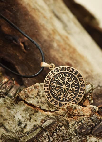 Colgante de bronce, Vegvísir 1404545000 - Espadas y Más