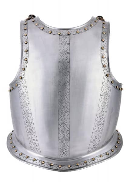 Coraza medieval, armadura con grabados, acero 1016437101 - Espadas y Más