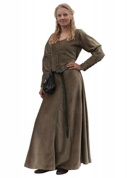 Cotehardie Isabell en terciopelo, vestido medieval, Varios Colores 1280022060 - Espadas y Más