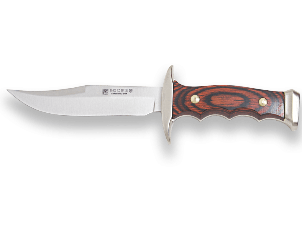 CUCHILLO CANGURO CON PUÑO ZAMAK-ABS HOJAS INOX DE 21CM Y 11CM Y FUNDA CUERO CR93 - Espadas y Más