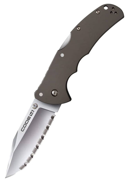 Navaja Code 4 de Cold Steel de hoja lisa o dentada CST-58PS - Espadas y Más