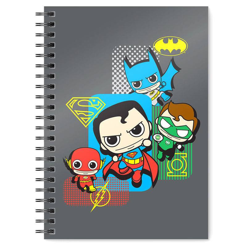 Cuaderno A5 Liga de la Justicia Chibi DC Comics - Espadas y Más