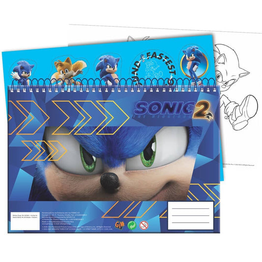 Cuaderno Sonic 2 pegatinas - Espadas y Más