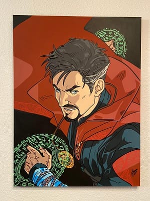 Cuadro Doctor Strange 80 x 60 pintado a mano - Espadas y Más