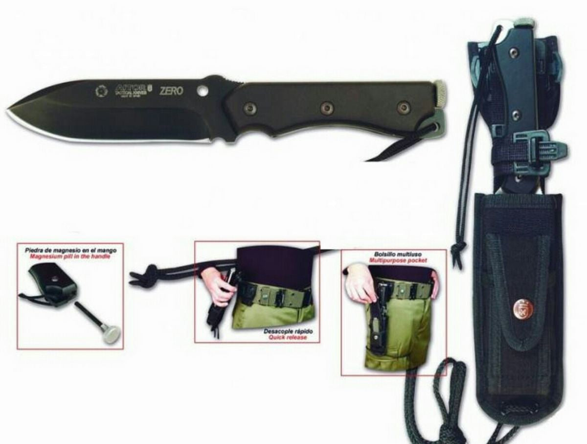 Cuchillo Aitor Zero Negro 16127 - Espadas y Más