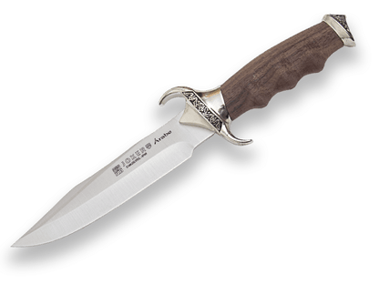 CUCHILLO ARABE CON PUÑO EN MADERA DE BUBINGA-ZAMAK Y HOJA DE 16 CM CB88-N - Espadas y Más