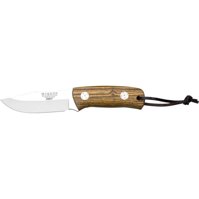 CUCHILLO BUSHCRAFT JOKER RABBIT CON CACHAS EN MADERA DE BOCOTE Y HOJA INOX DE 8,5 CM. CB76 - Espadas y Más