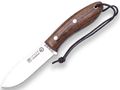 CUCHILLO BUSHCRAFT Y CAZA JOKER BS9 CANADIENSE. ACERO SANDVIK 14C28N, MANGO DE NOGAL, HOJA 10,5 CM. FUNDA VAQUETILLA CON FERROCERIO. CN114-P - Espadas y Más