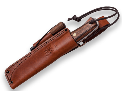 CUCHILLO BUSHCRAFT Y SUPERVIVENCIA JOKER EMBER FLAT MANGO DE NOGAL CN123 - Espadas y Más