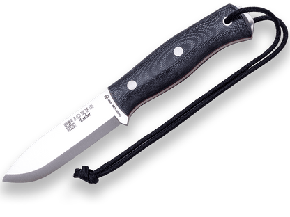 CUCHILLO BUSHCRAFT Y SUPERVIVENCIA JOKER EMBER SCANDI MANGO DE MICARTA CANVAS NEGRA CM122-P - Espadas y Más