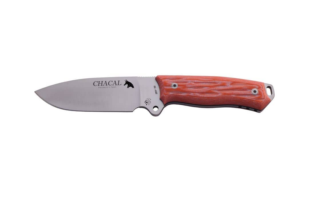 Cuchillo chacal micarta naranja funda piel 1336-M2 - Espadas y Más