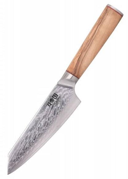 Cuchillo Chef , 16,5 cm Longitud de la hoja, acero de Damasco KR-DCK-OK6 - Espadas y Más