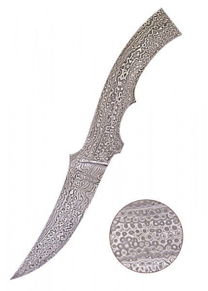 Cuchillo de acero de Damasco en blanco 0301220521 - Espadas y Más