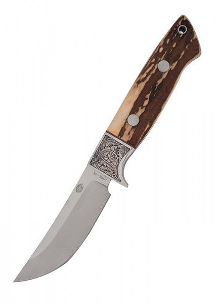 Cuchillo de caza berrendo con hoja de punta de arrastre y mango de asta de ciervo Hanwei HN-KH2505 - Espadas y Más