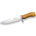 CUCHILLO DE CAZA CON PUÑO DE OLIVO Y HOJA DE 23,5 CM. CO35 - Espadas y Más