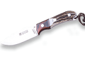 CUCHILLO DE CAZA JOKER AGUILA,PUÑO EN ASTA DE CIERVO, VIROLA STAMINA, HOJA DE 10,5 CM. FUNDA DE CUERO CC105 - Espadas y Más