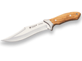 CUCHILLO DE CAZA JOKER ANTÍLOPE, CACHAS MADERA OLIVO Y HOJA DE 19,5 CM.FUNDA DE CUERO. CO01 - Espadas y Más