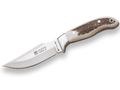 CUCHILLO DE CAZA JOKER CEBRA II,CACHAS EN ASTA DE CIERVO Y HOJA DE 11 CM.FUNDA DE CUERO. CC40 - Espadas y Más