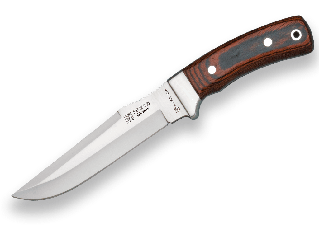 Cuchillo De Monte Joker Oso De Madera Roja Estamina Y Hoja MOVA