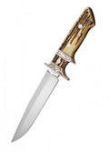 Cuchillo de caza Ranger Bowie con hoja de punta caída y mango de asta de ciervo HANWEI HN-KH2502 - Espadas y Más