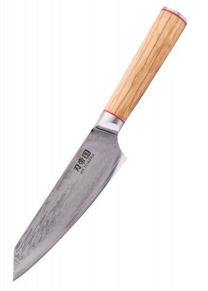 Cuchillo de chef, 20 cm de longitud de la hoja, acero de Damasco DTYT-DCK-OK - Espadas y Más