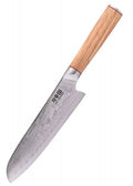 Cuchillo de cocina Santoku, acero de Damasco DTYT-DSK-OK - Espadas y Más