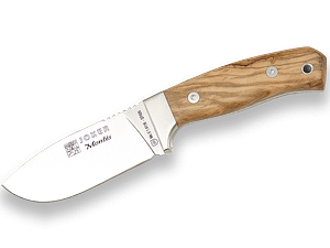 CUCHILLO DE MONTE CON CACHAS DE OLIVO VIROLA Y HOJA DE 10 CM. CO18 - Espadas y Más