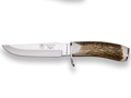 CUCHILLO DE MONTE CON CACHAS EN ASTA DE CIERVO Y HOJA DE 14 CM. CC33 - Espadas y Más