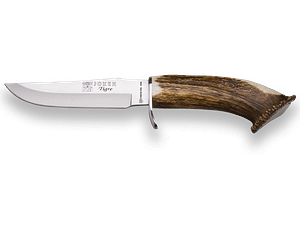 CUCHILLO DE MONTE CON PUÑO CORONA CIERVO Y HOJA INOX DE 14 CM. CN33 - Espadas y Más