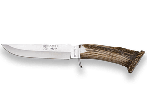 CUCHILLO DE MONTE CON PUÑO CORONA CIERVO Y HOJA INOX DE 17 CM. CN34 - Espadas y Más