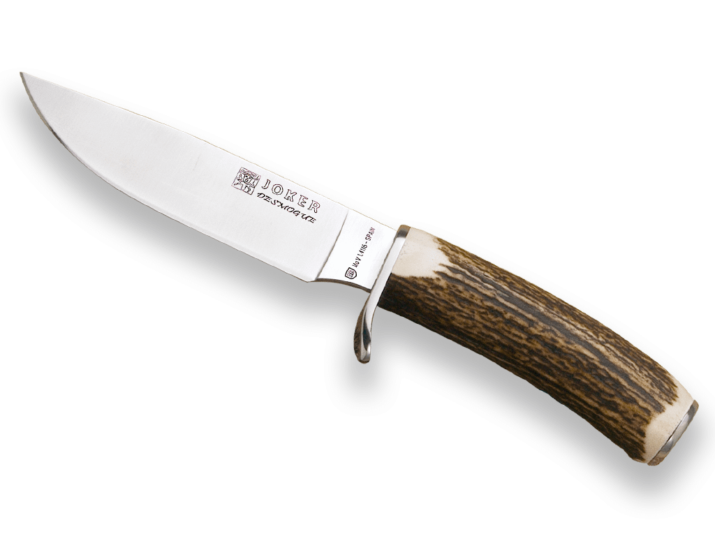 CUCHILLO DE MONTE CON PUÑO DE ASTA DE CIERVO Y HOJA DE 14 CM CC27 - Espadas y Más