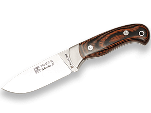 CUCHILLO DE MONTE CON VIROLA CACHAS DE MADERA ROJA PRENSADA Y HOJA DE 10,5 CM CR08 - Espadas y Más